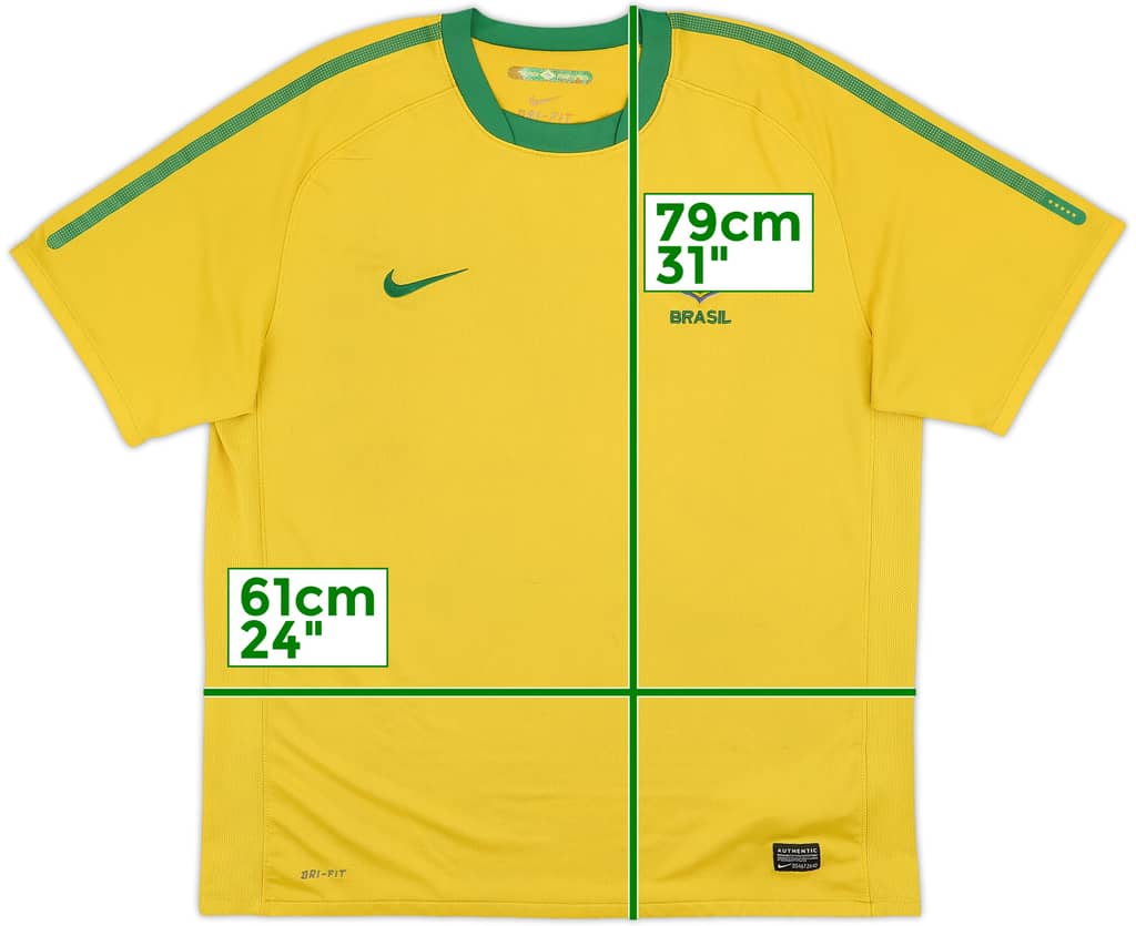 2010-11 Brazil Home Shirt - 5/10 - (XL)
