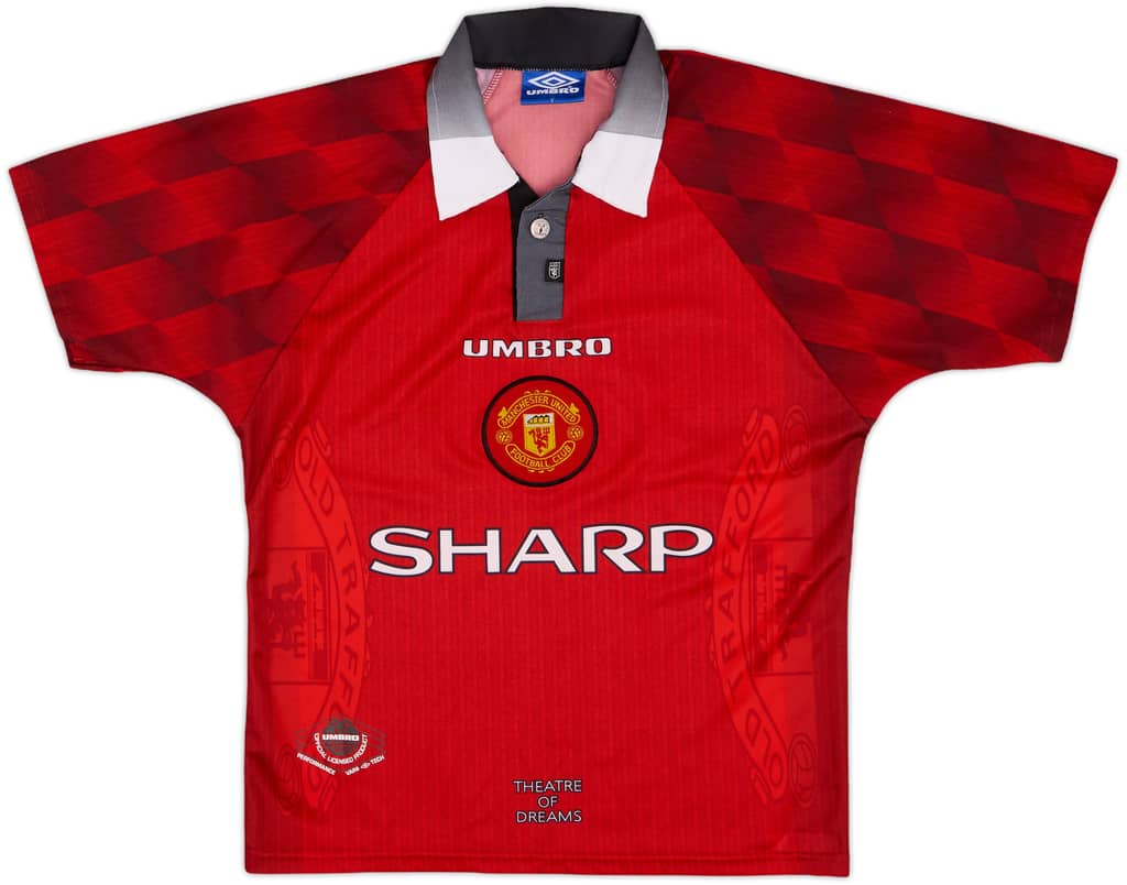 1996-98 Manchester United Home Shirt - 10/10 - (Y)
