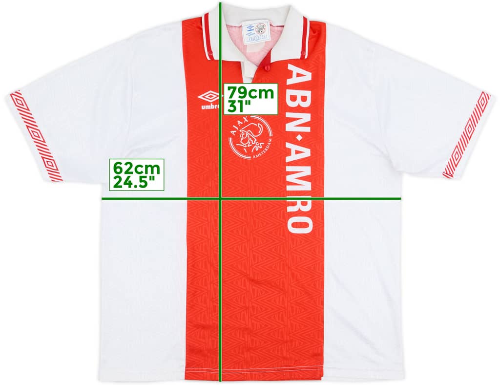1991-93 Ajax Home Shirt - 8/10 - (XXL)