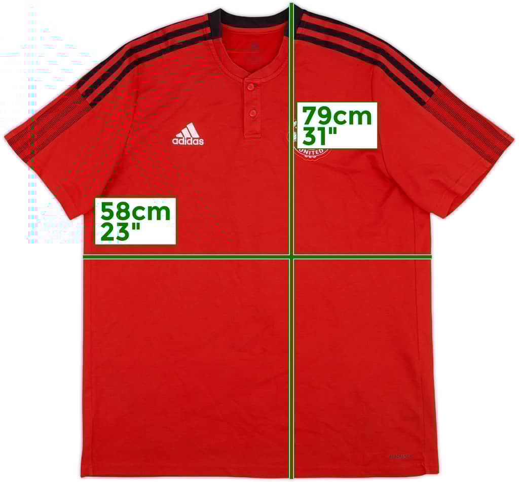2021-22 Manchester United adidas Polo Shirt - 8/10 - (XL)