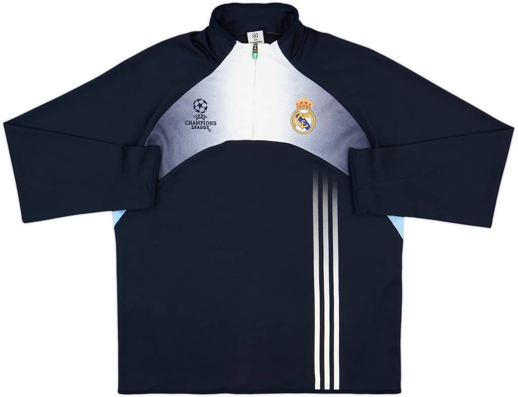 2003-04 Real Madrid adidas CL 1/4 Zip Drill Top - 6/10 - (S)