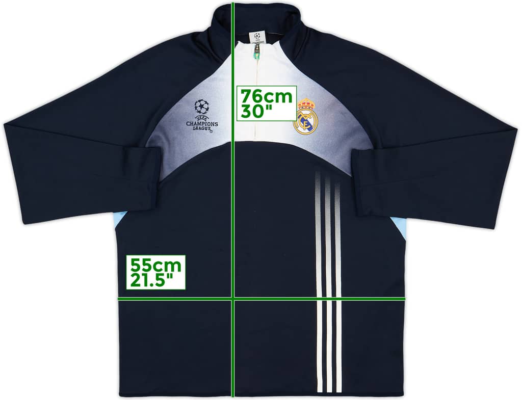 2003-04 Real Madrid adidas CL 1/4 Zip Drill Top - 6/10 - (S)