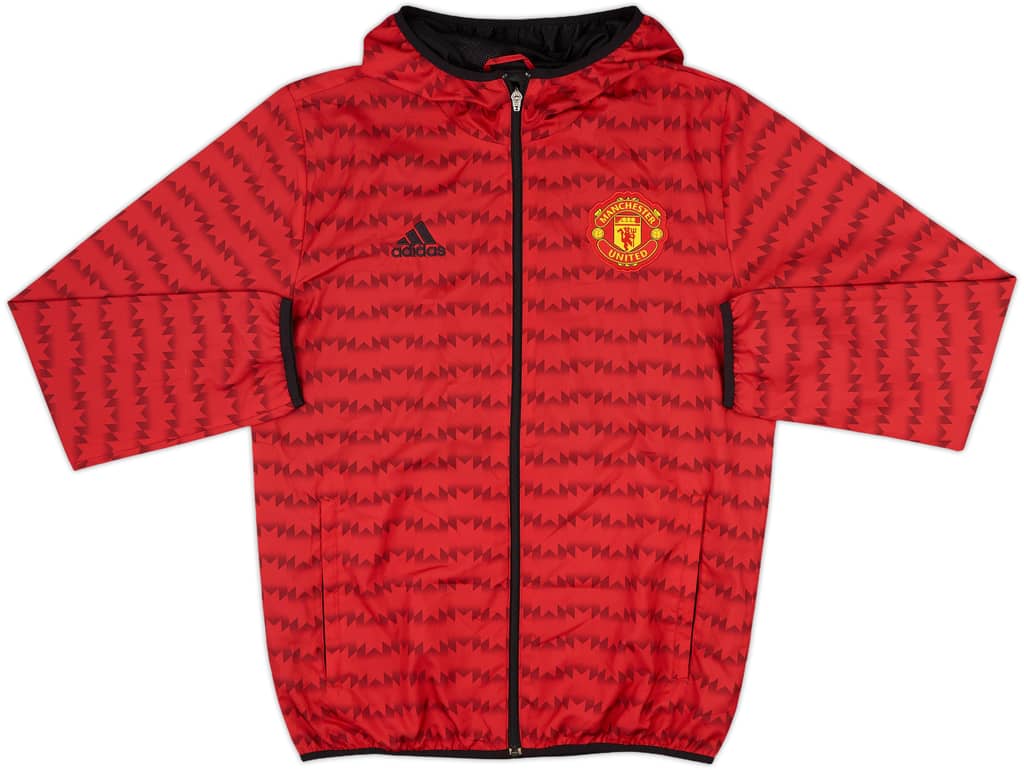2015-16 Manchester United adidas Hooded Track Jacket - 9/10 - (S)
