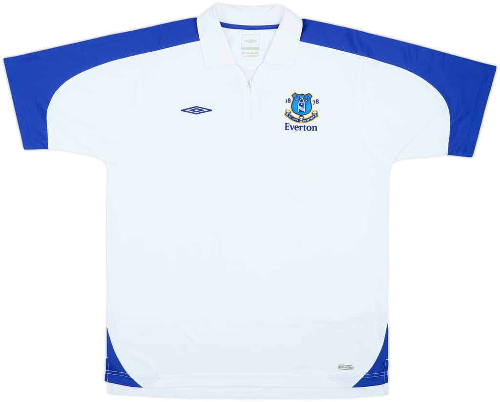 2005-06 Everton Umbro 1/4 Zip Polo Shirt - 7/10 - (L)