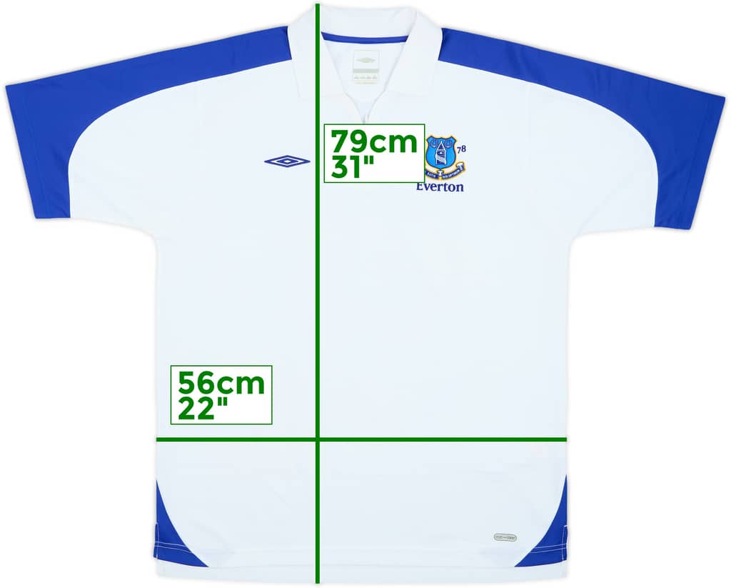 2005-06 Everton Umbro 1/4 Zip Polo Shirt - 7/10 - (L)