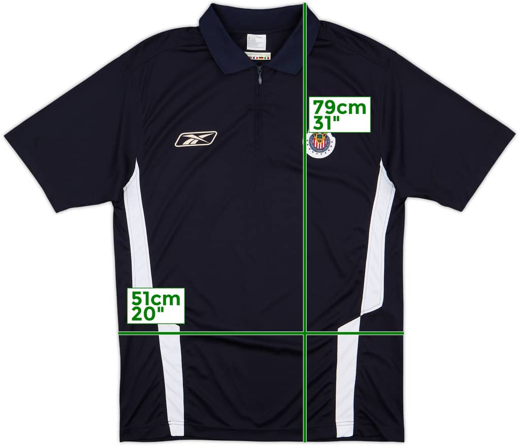 2004-05 Chivas Guadalajara Reebok 1/4 Zip Training Polo - 8/10 - (S)