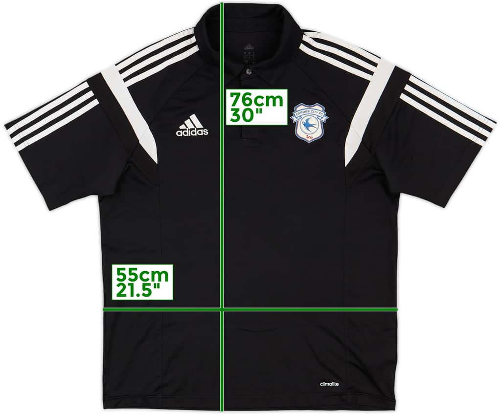 2015-16 Cardiff City adidas Polo Shirt - 9/10 - (L)
