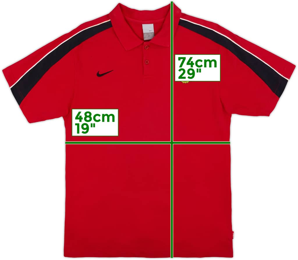 2004-05 Manchester United Nike Polo Shirt - 8/10 - (M)