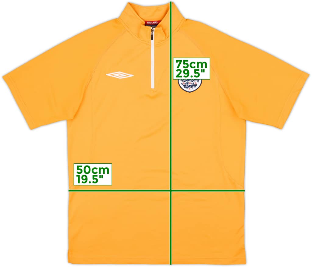 2006-07 England Umbro 1/4 Zip Polo Shirt - 10/10 - (L)