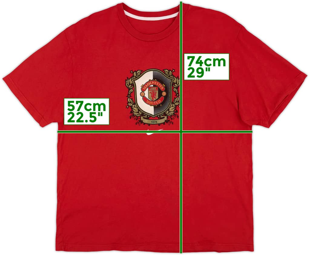 2006-07 Manchster United Nike Graphic Tee - 7/10 - (XL)