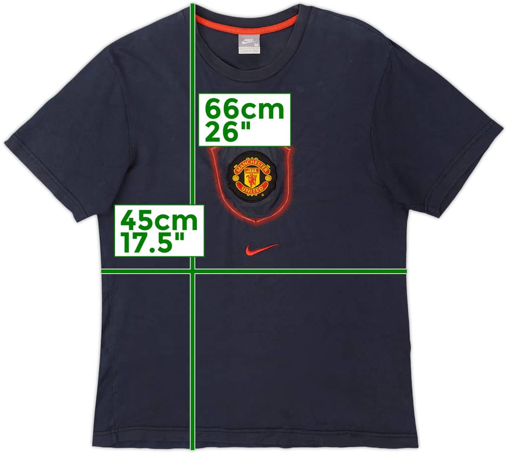 2007-08 Manchester United Nike Cotton Tee - 7/10 - (M)