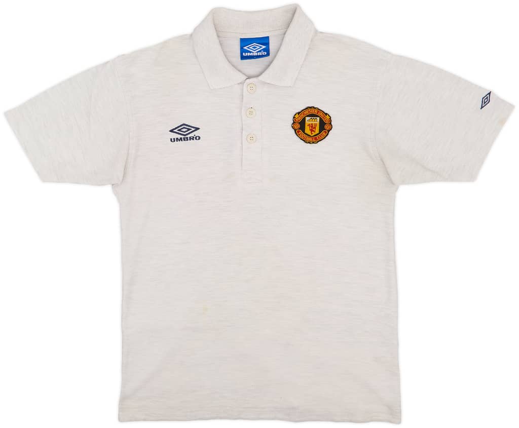 1996-98 Manchester United Umbro Polo Shirt - 8/10 - (S)