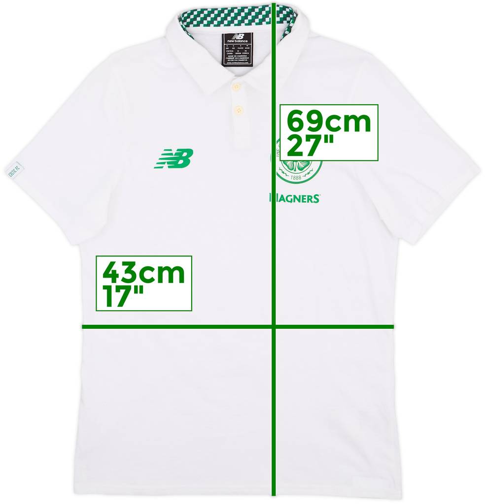 2017-18 Celtic New Balance Polo Shirt - 8/10 - (S)
