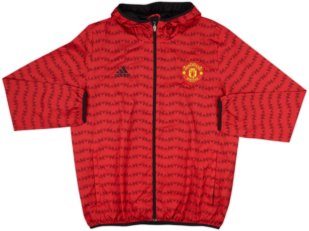 2015-16 Manchester United adidas Hooded Track Jacket - 10/10 - (XL)