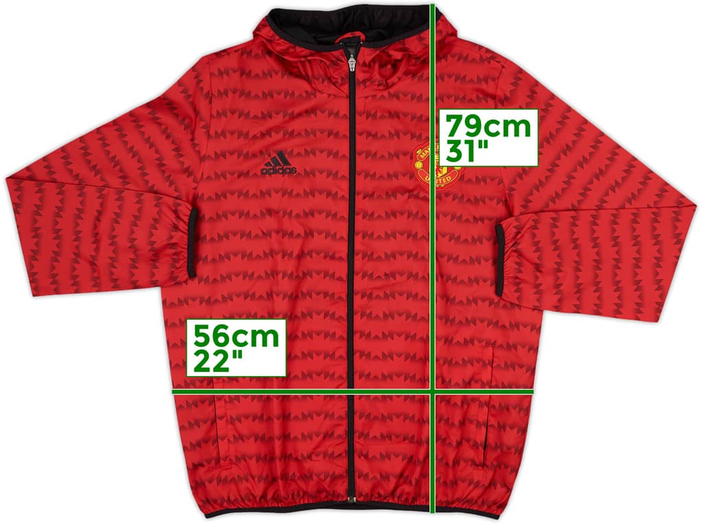 2015-16 Manchester United adidas Hooded Track Jacket - 9/10 - (L)