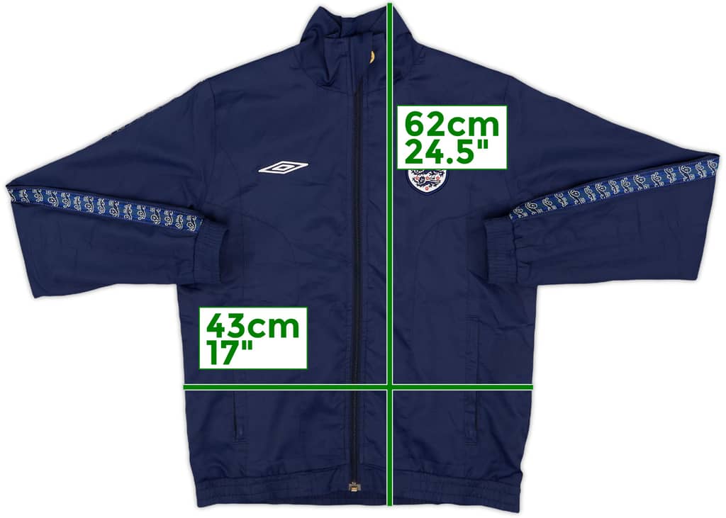 2007-09 England Umbro Track Jacket - 8/10 - (S.Boys)