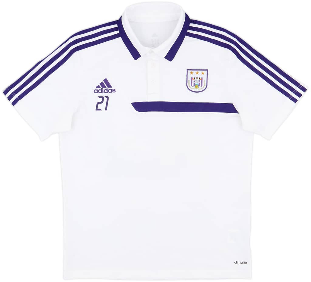 2013-14 Anderlecht Player Issue adidas Polo Shirt #21 - 6/10 - (M/L)
