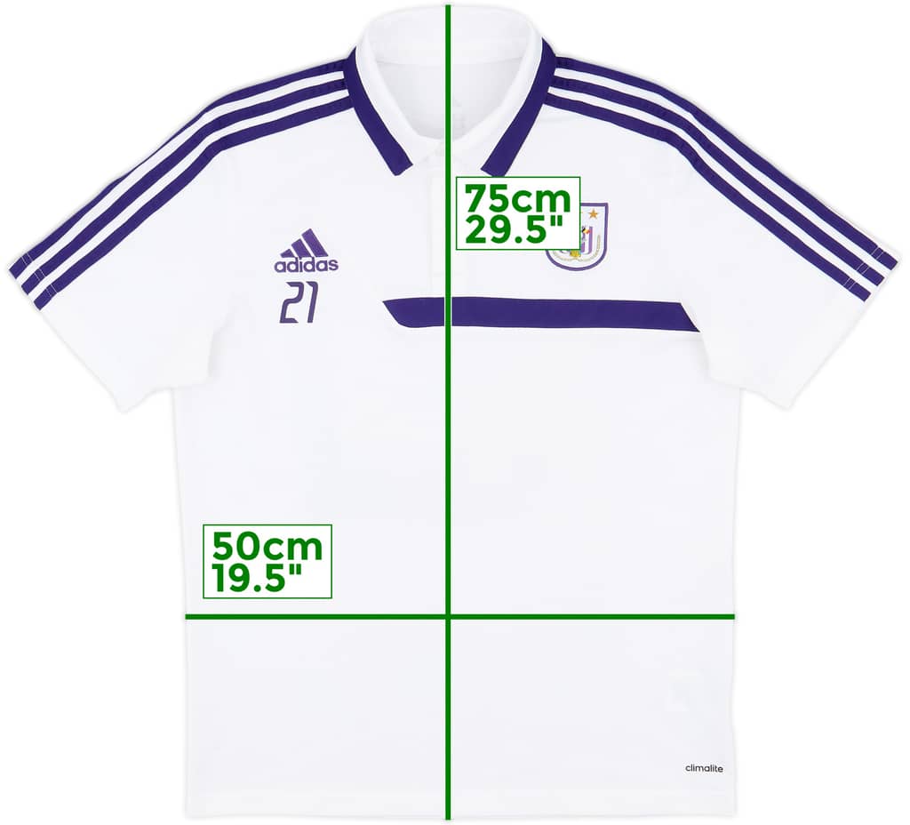 2013-14 Anderlecht Player Issue adidas Polo Shirt #21 - 6/10 - (M/L)