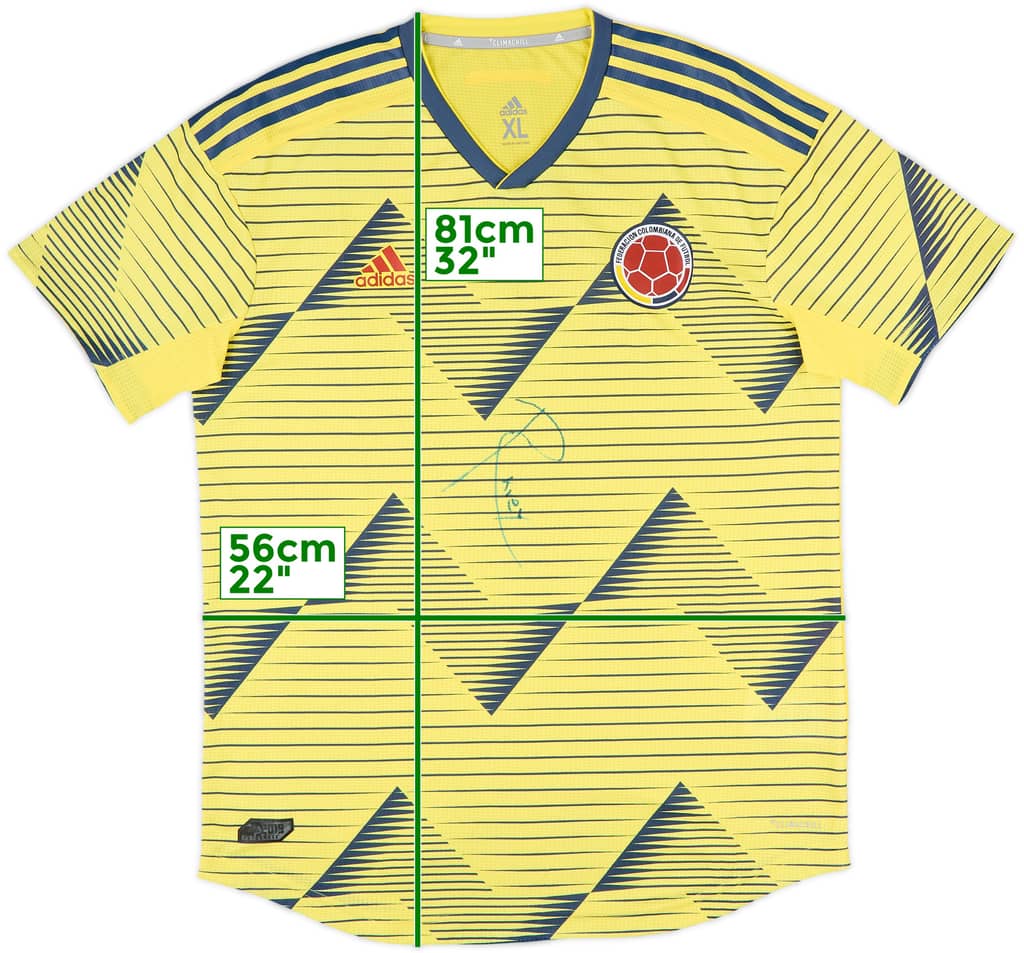 2019-20 Colombia Signed Authentic Home Shirt - 8/10 - (XL)