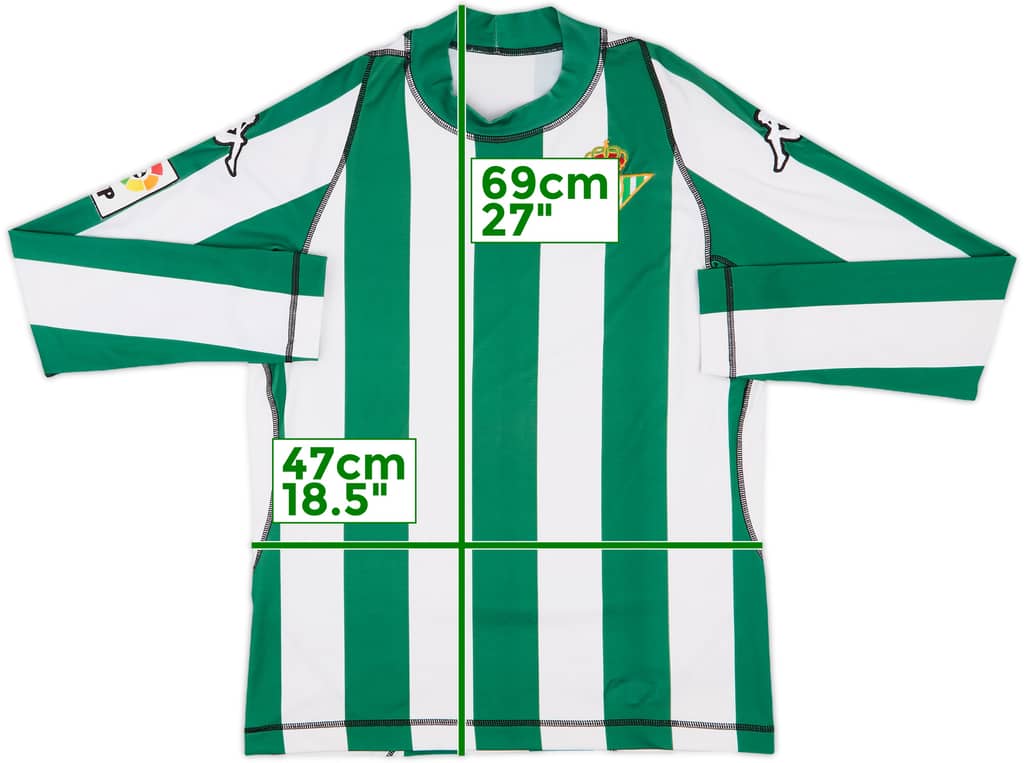 2002-03 Real Betis Home L/S Shirt - 9/10 - (L)
