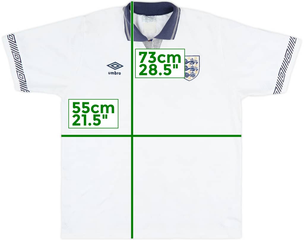 1990-92 England Home Shirt - 10/10 - (L)