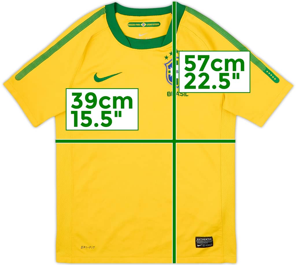 2010-11 Brazil Home Shirt - 6/10 - (S.Boys)