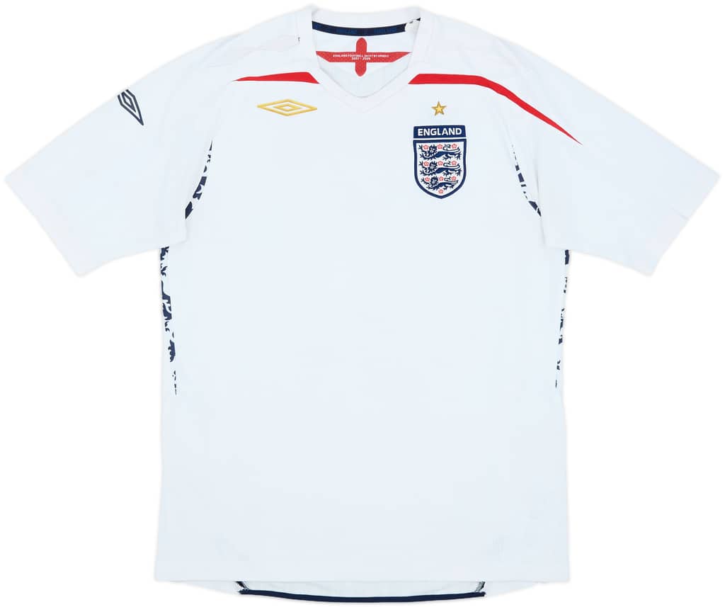 2007-09 England Home Shirt - 4/10 - (L)