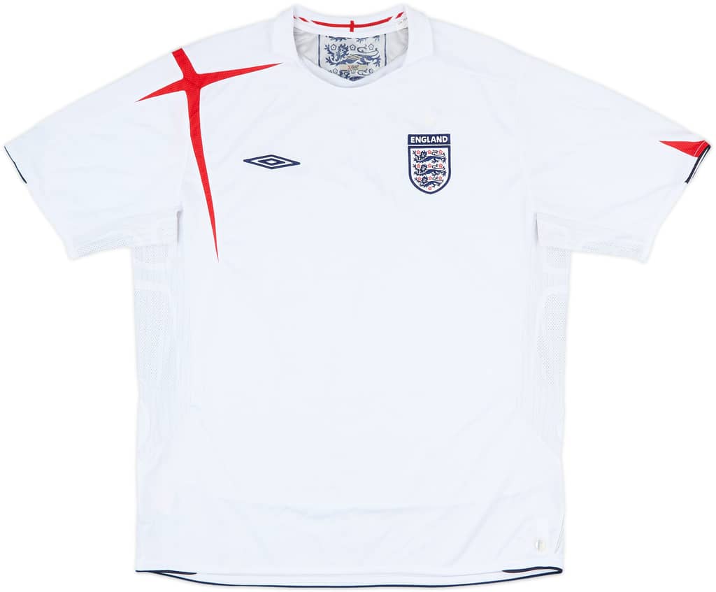 2005-07 England Home Shirt - 5/10 - (XXL)