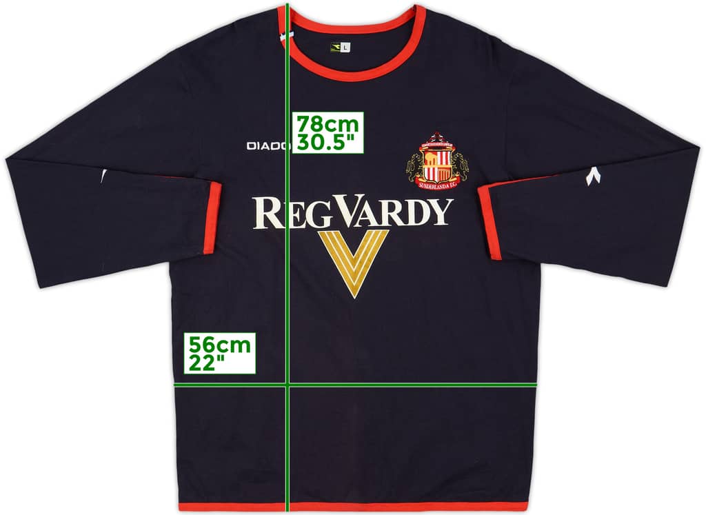 2004-05 Sunderland Diadora L/S Cotton Tee - 8/10 - (L)