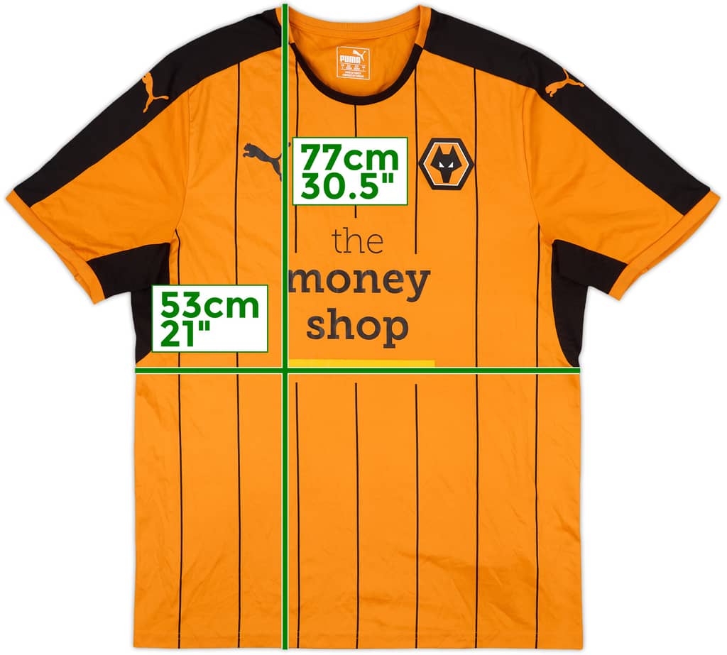 2016-17 Wolves Home Shirt - 9/10 - (L)