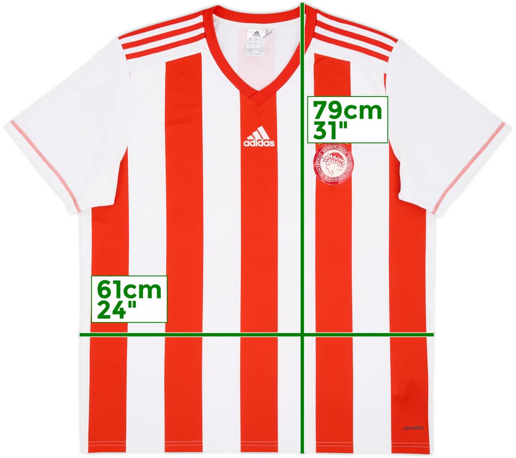 2015-16 Olympiakos Basic Home Shirt - 6/10 - (XL)