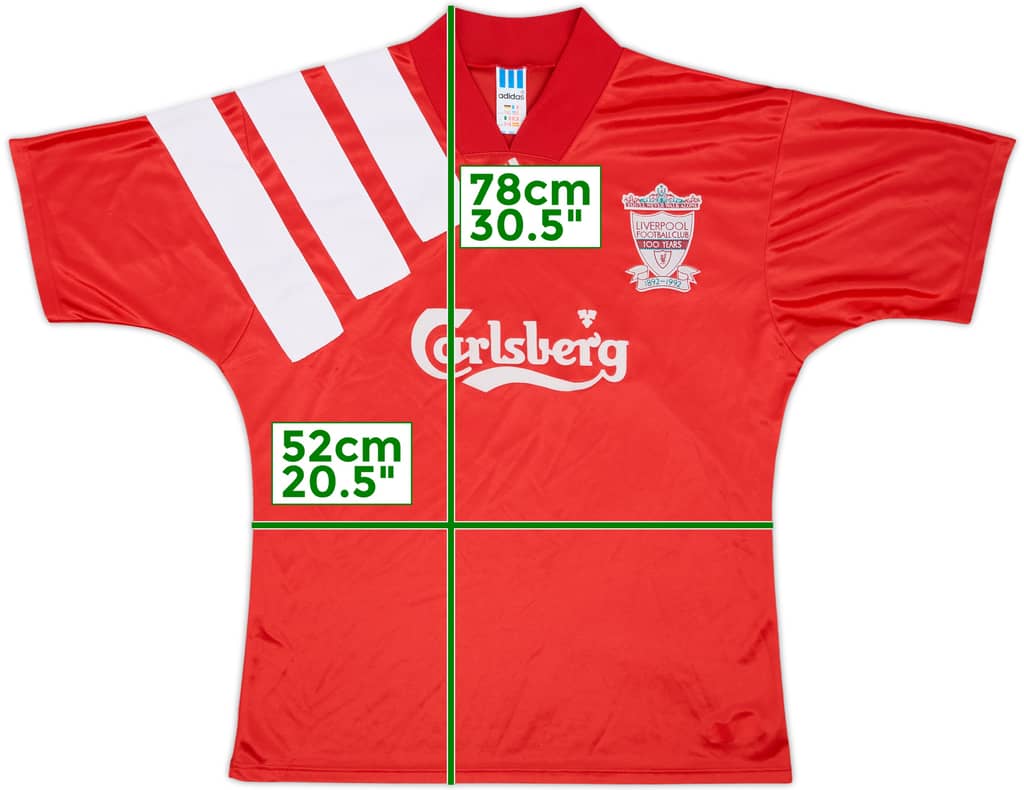 1992-93 Liverpool Centenary Home Shirt - 8/10 - (L)