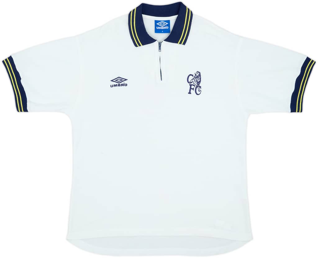 1998-99 Chelsea Umbro 1/4 Zip Polo Shirt - 8/10 - (M)