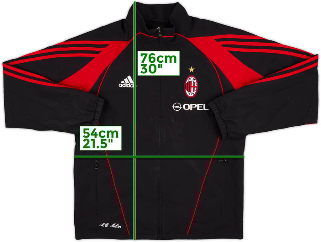 2005-06 AC Milan adidas Track Jacket - 8/10 - (M)