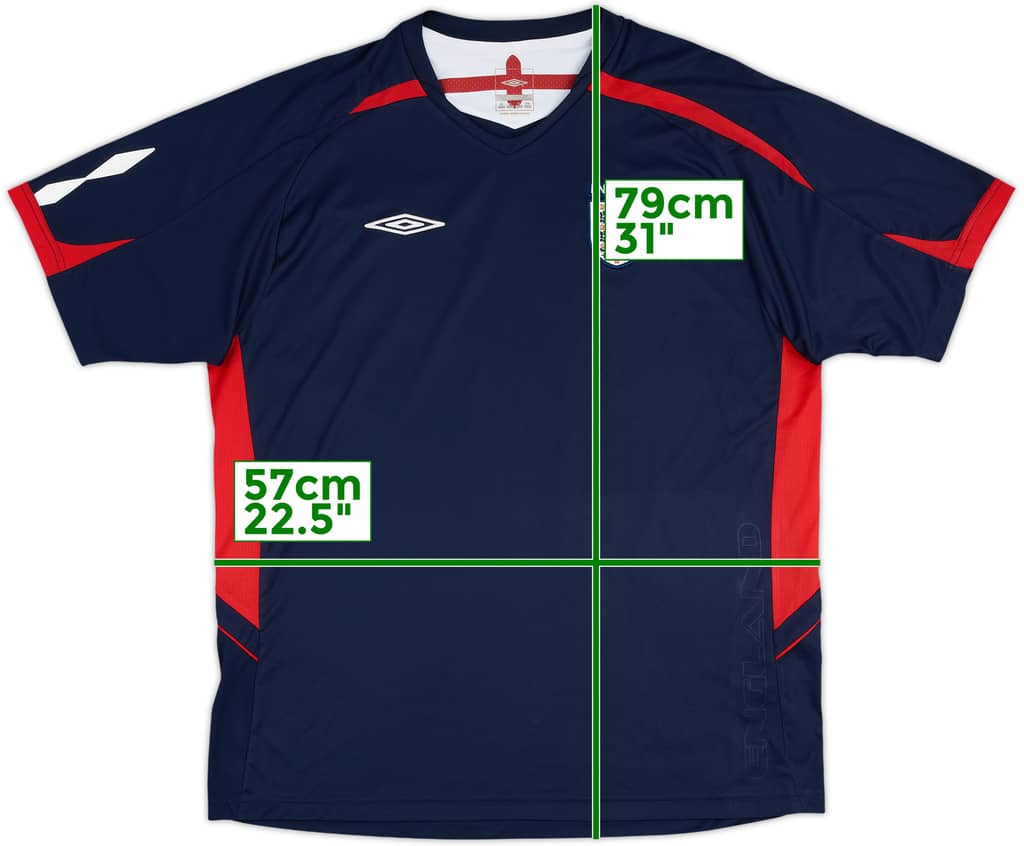 2004-06 England Umbro Training Shirt - 7/10 - (XL)