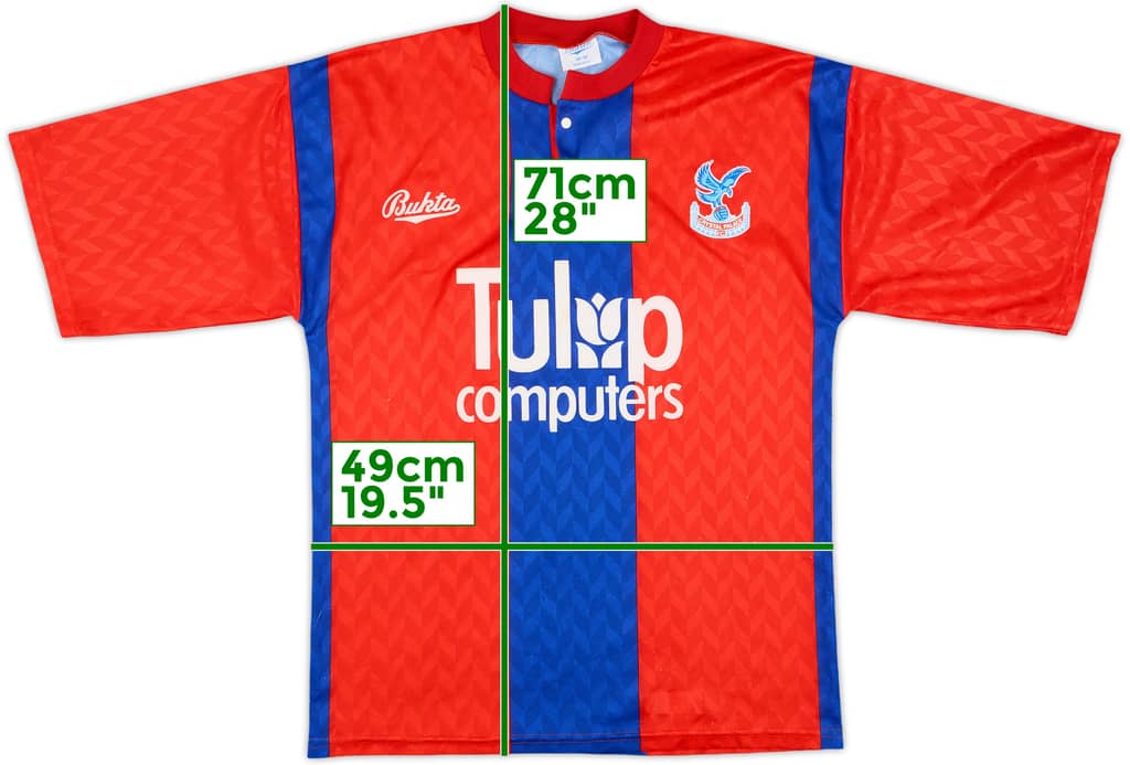 1991-92 Crystal Palace Home Shirt - 9/10 - (S)