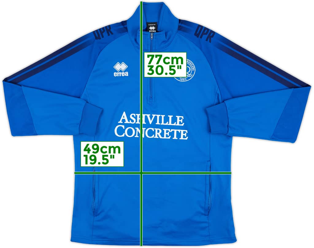 2021-22 QPR Errea 1/4 Zip Sweat Top - 9/10 - (M)