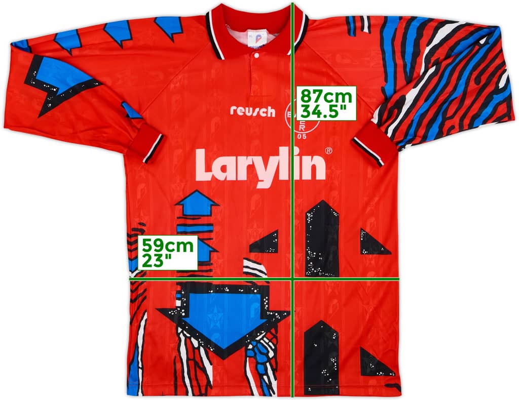 1994-95 Bayer Uerdingen Home L/S Shirt - 10/10 - (XL)