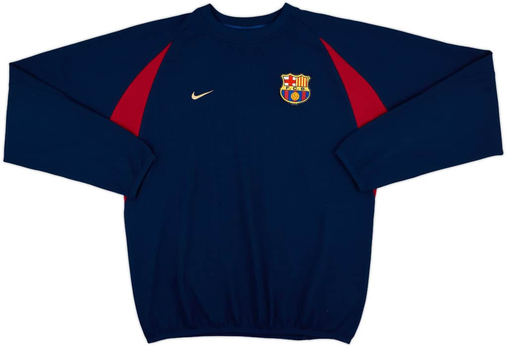 2002-03 Barcelona Nike Sweat Top - 8/10 - (L)