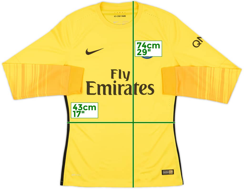 2015-16 Paris Saint-Germain Authentic GK Shirt - 8/10 - (M)
