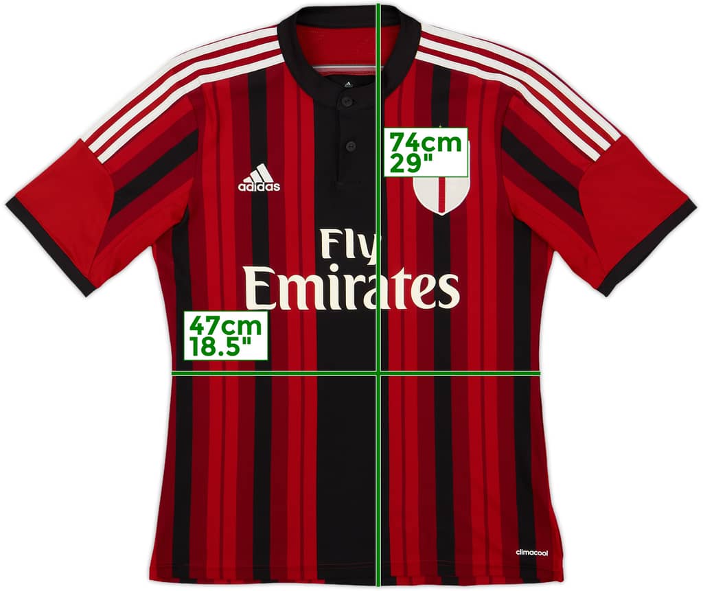 2014-15 AC Milan Home Shirt - 8/10 - (M)