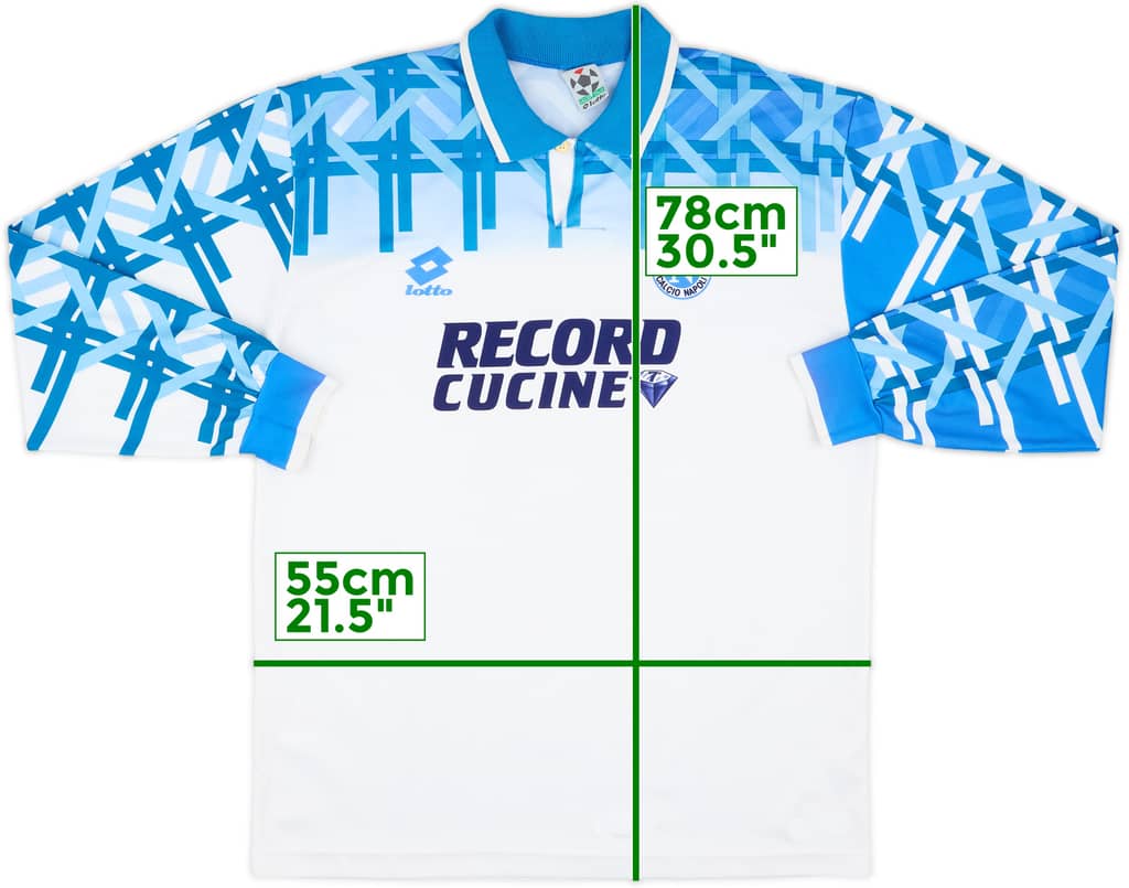 1994-96 Napoli Away L/S Shirt - 7/10 - (L)