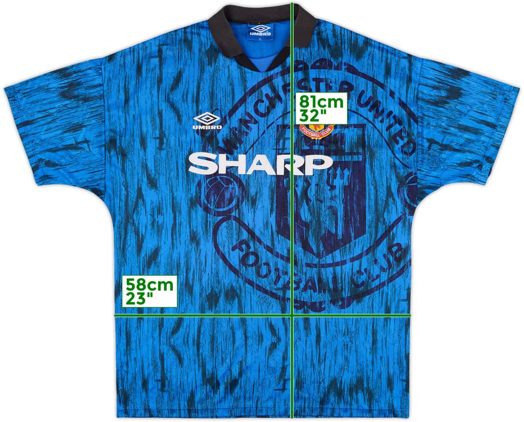 1992-93 Manchester United Away Shirt - 8/10 - (XL)