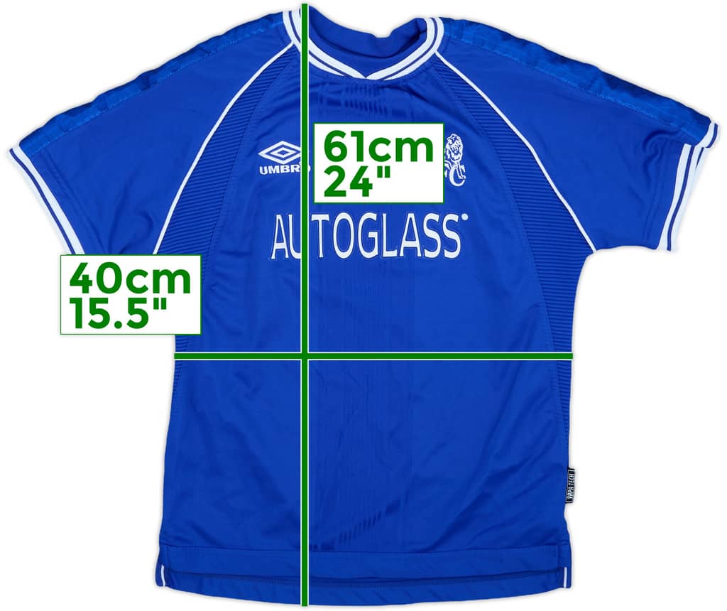1999-01 Chelsea Home Shirt - 9/10 - (M.Boys)
