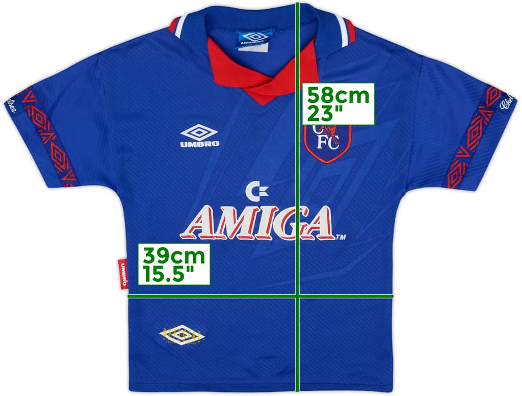 1993-94 Chelsea Home Shirt - 8/10 - (L.Boys)