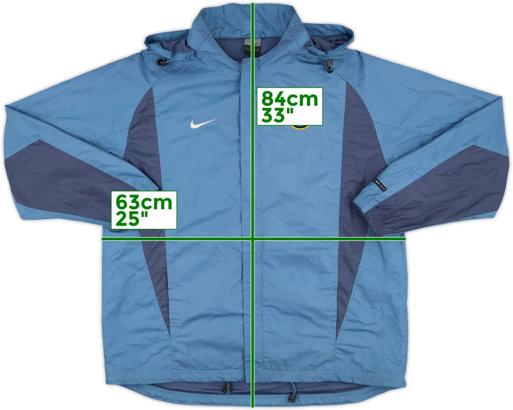 2001-02 Inter Milan Nike Hooded Rain Jacket - 9/10 - (L)
