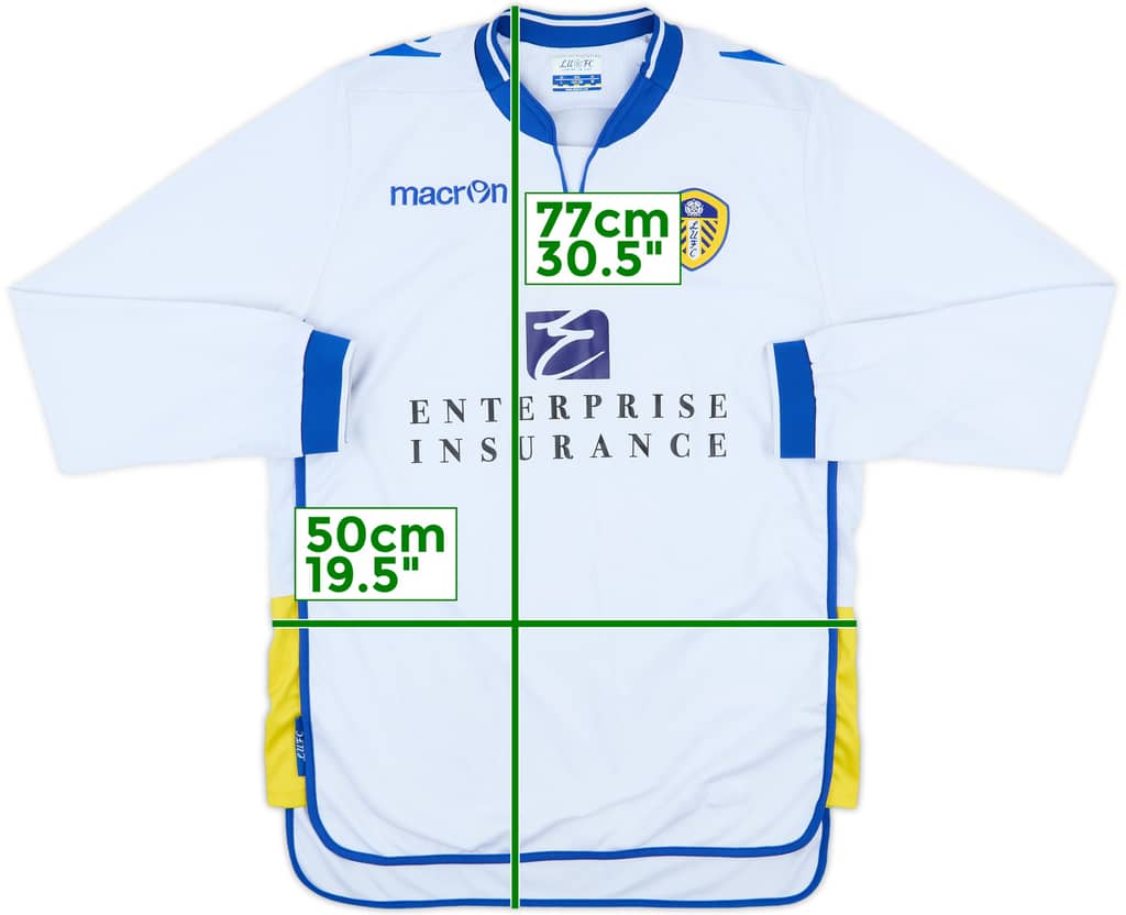 2012-13 Leeds United Home L/S Shirt - 7/10 - (M)