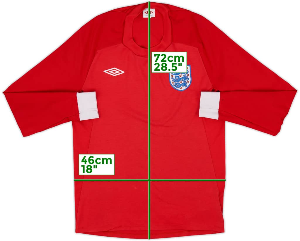 2010-11 England Away L/S Shirt - 9/10 - (M)
