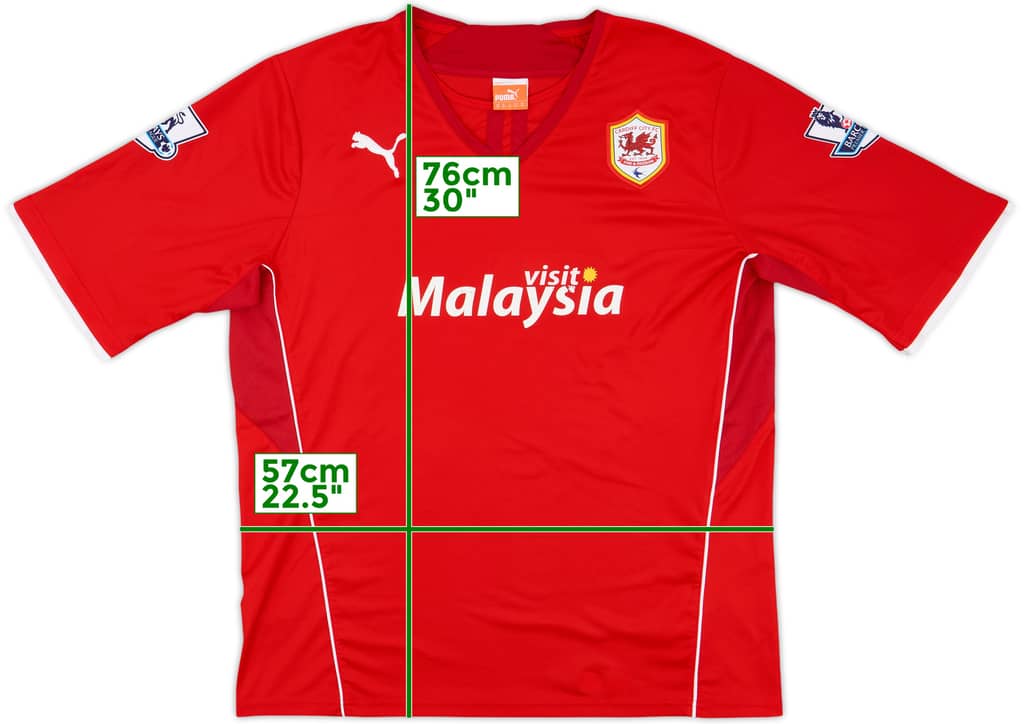 2013-14 Cardiff Home Shirt - 9/10 - (XL)