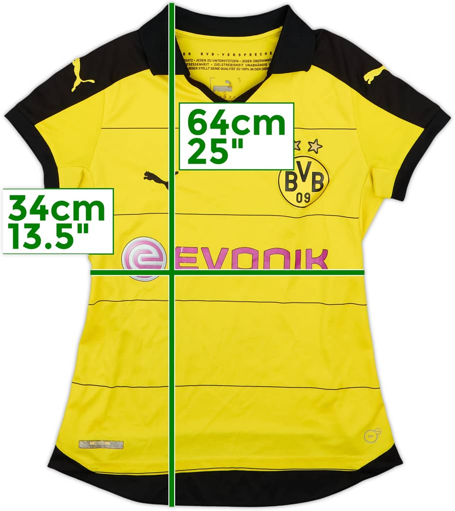 2015-16 Borussia Dortmund Home Shirt - 6/10 - (Women's XS)